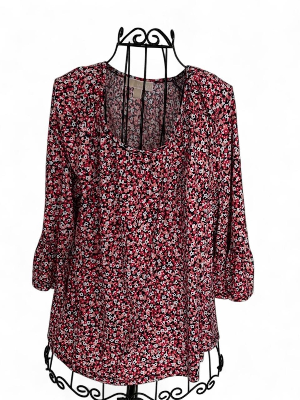 MICHAEL Michael Kors Pink Multi Floral Scoop-Neck Tunic